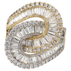 Used Effy Diamond Interlocking Swirl Ring