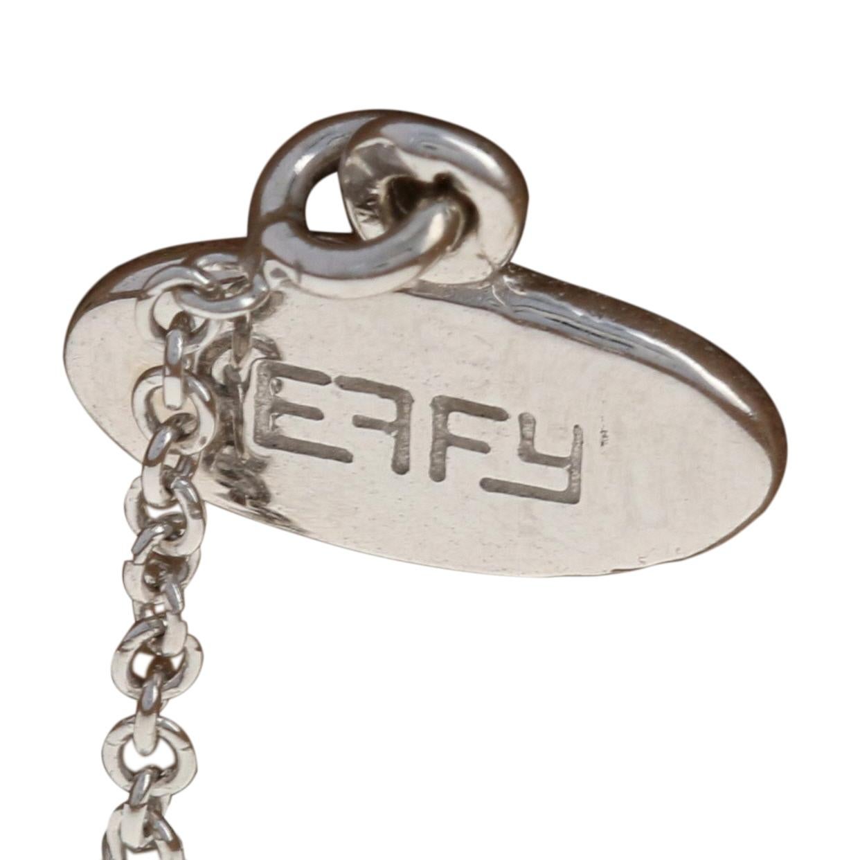Women's Effy Diamond Leather Bracelet White Gold, 14k Round Cut Accents Heart Adjustable