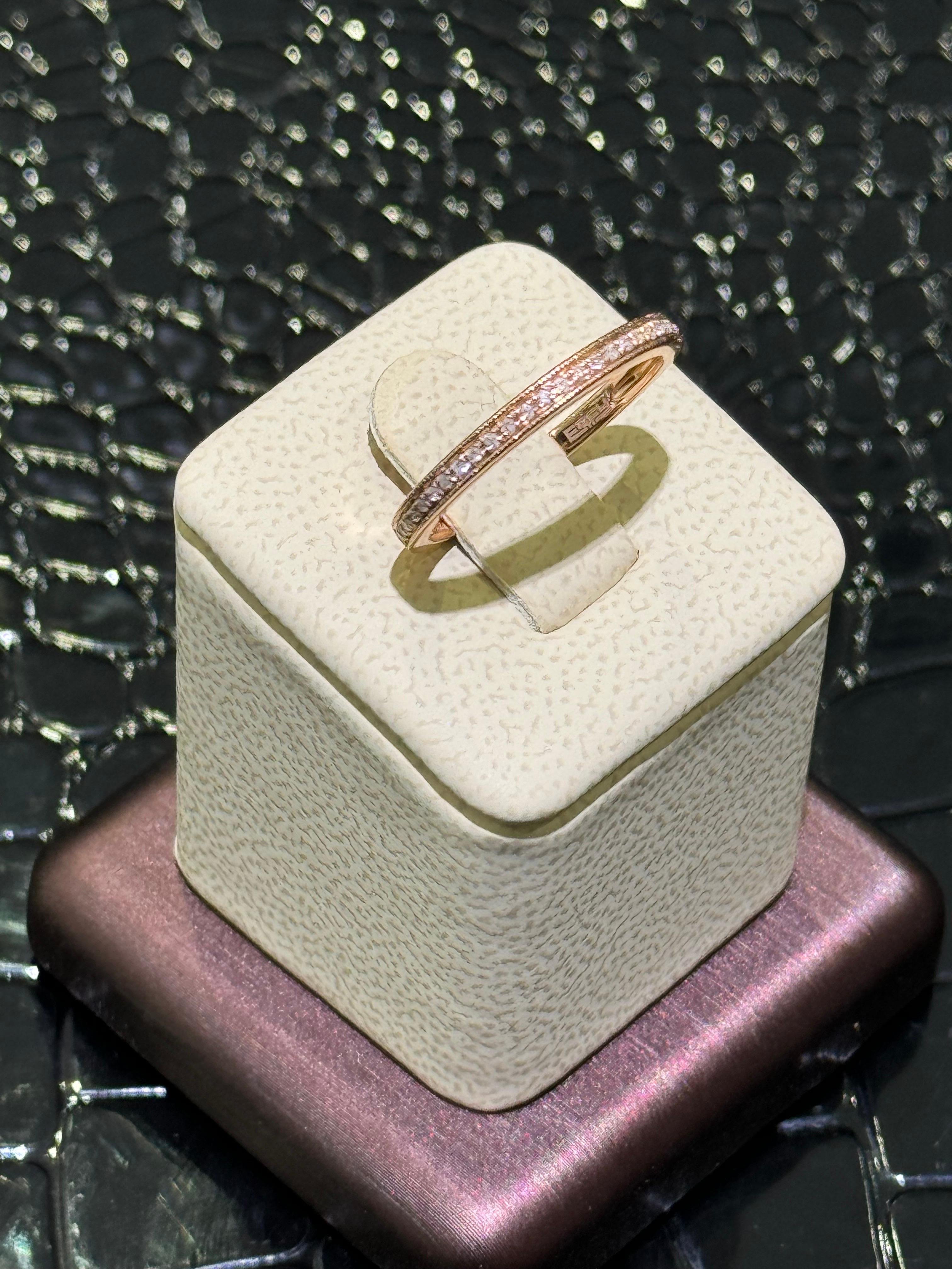 Modern Effy Diamond Ring In 14k Rose Gold  For Sale