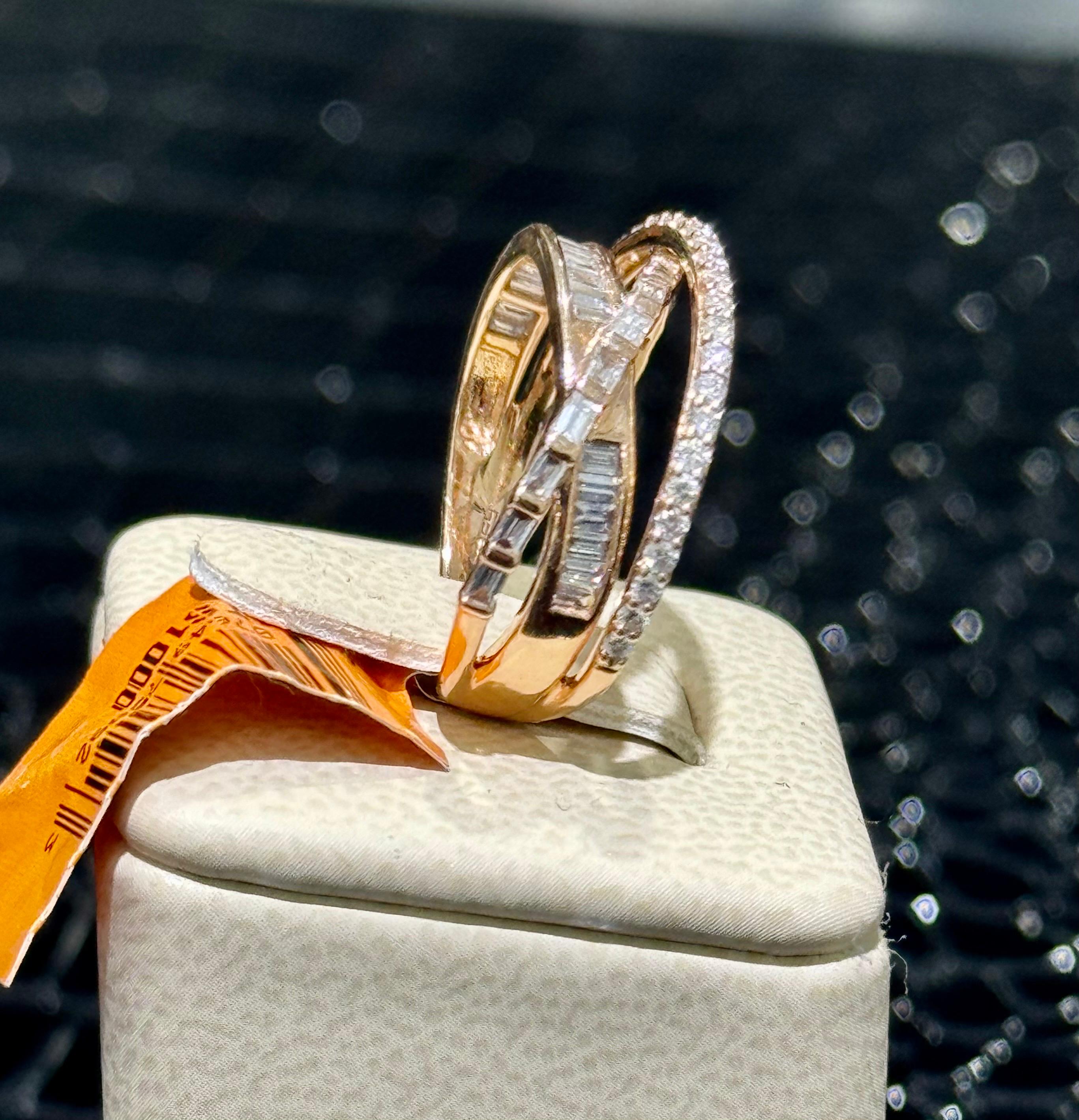 Women's Effy Diamond Ring In 14k Rose Gold. For Sale