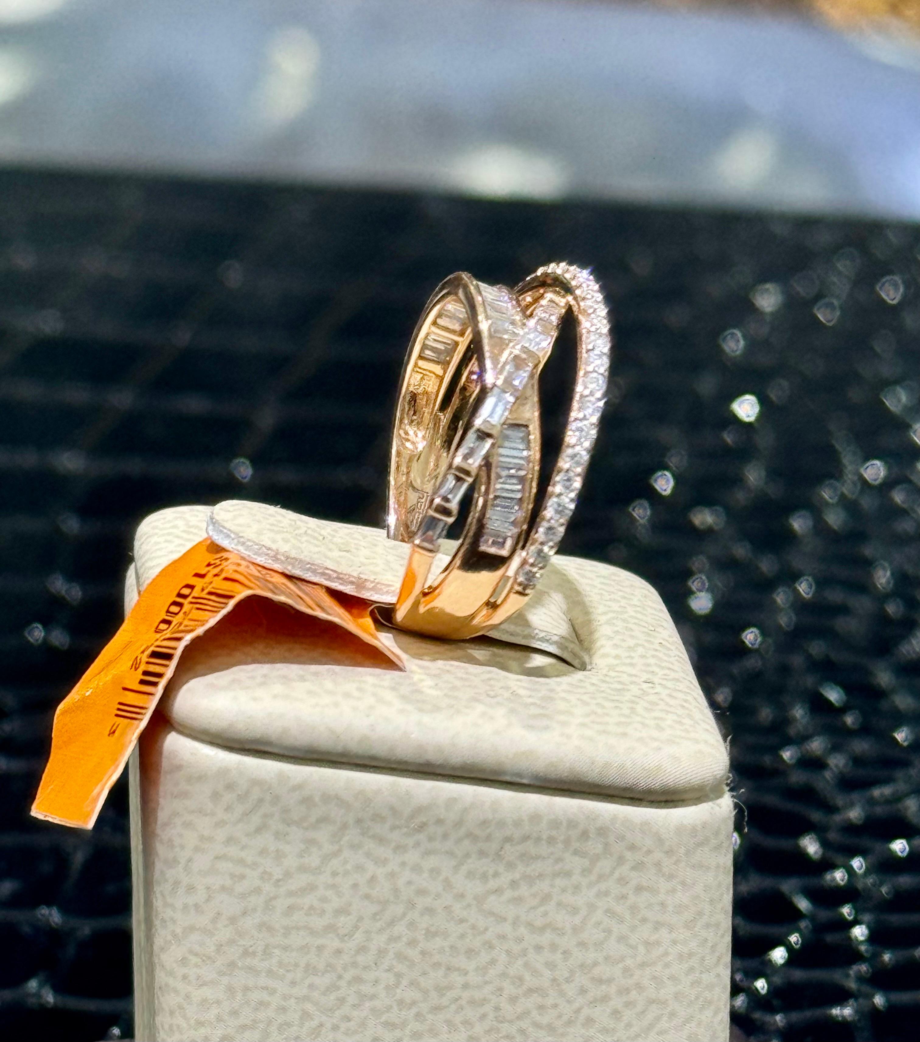 Effy Diamond Ring In 14k Rose Gold. For Sale 1