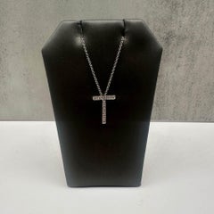 Effy Diamond T Initial Necklace 14K White Gold 0.11ctw 18in