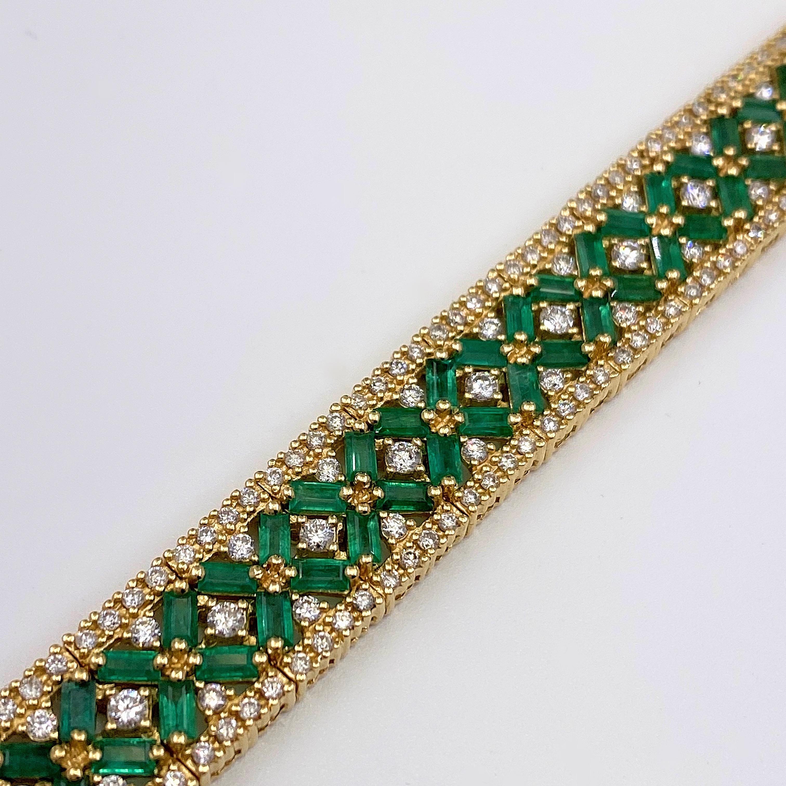 emerald bracelet gold