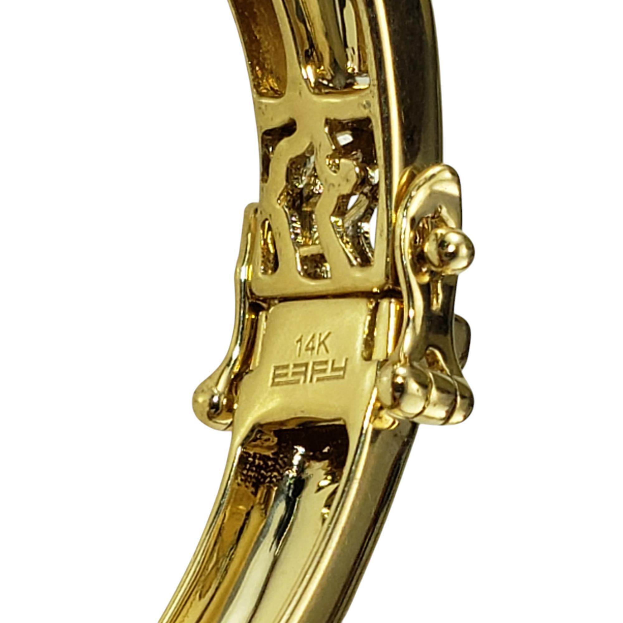 Women's Effy Duo 14K Yellow and White Gold Diamond Bangle Bracelet #20620