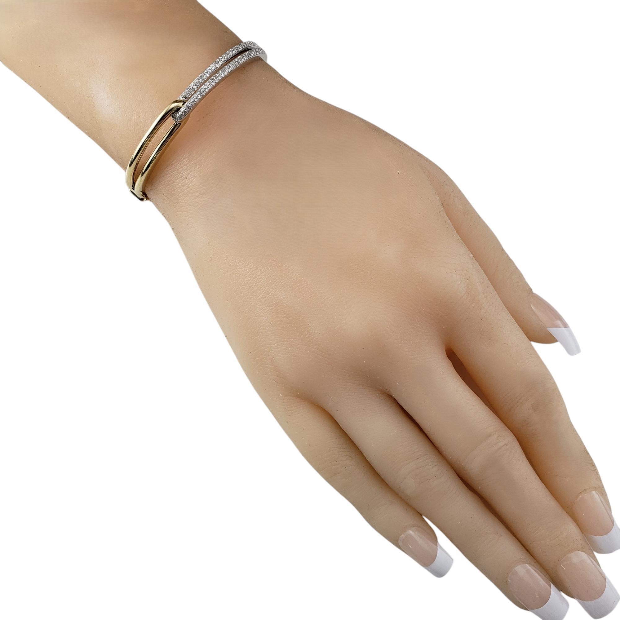 Effy Duo 14K Yellow and White Gold Diamond Bangle Bracelet #20620 1