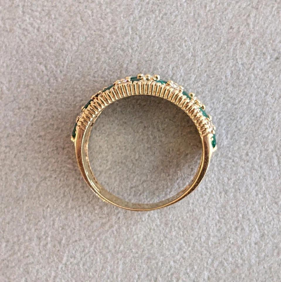 EFFY Emerald and Diamond Set - Necklace, Bracelet, and Ring in 14k Yellow Gold 7