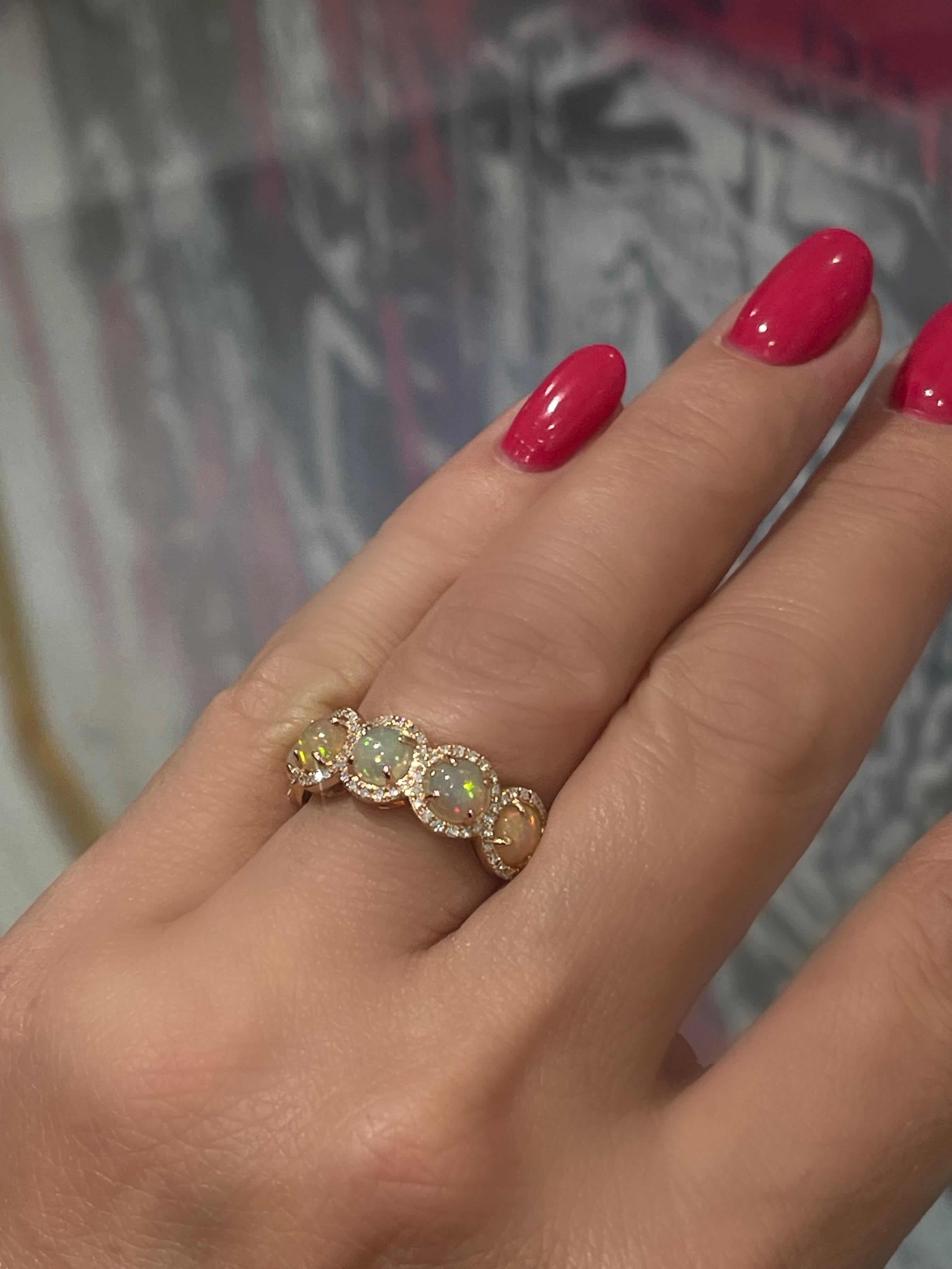 Effy Fire Opal & Diamant-Ring aus 14k im Angebot 1