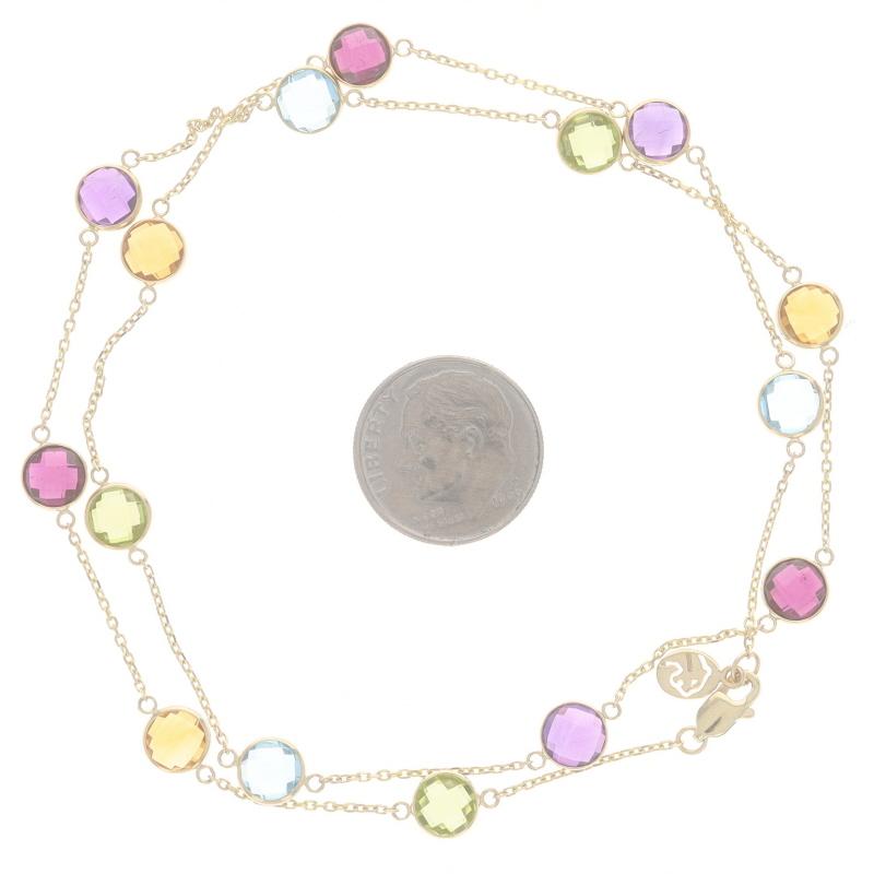 Bead EFFY Garnet Topaz Peridot Amethyst Citrine Necklace 18