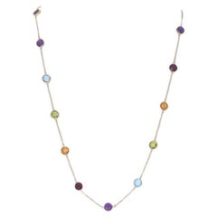 EFFY Garnet Topaz Peridot Amethyst Citrine Necklace 18" Yellow Gold 14k 10.05ctw