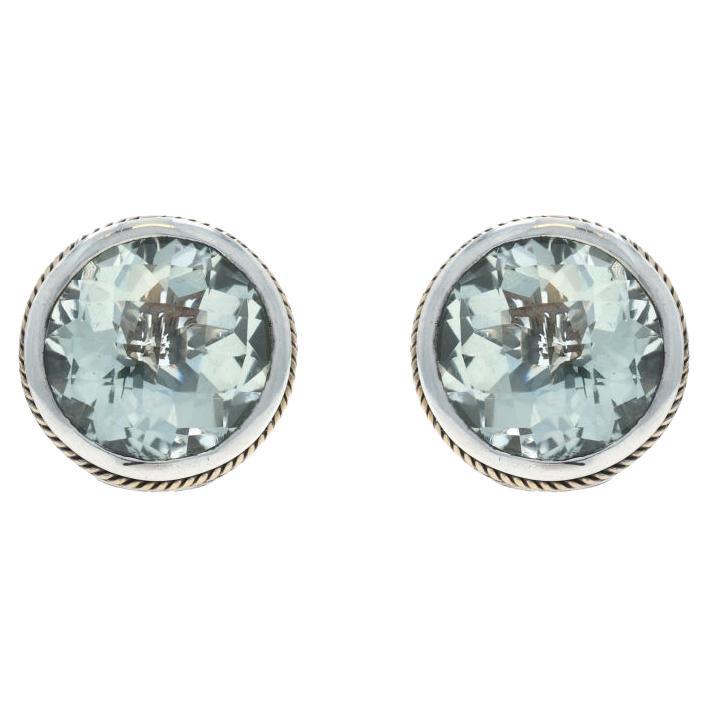 EFFY Pendientes grandes de amatista verde de oro 925 de 18 quilates 12,00 ctw