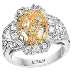Effy Hematian 18 Karat White & Yellow Gold Diamond & Yellow Diamond Ring