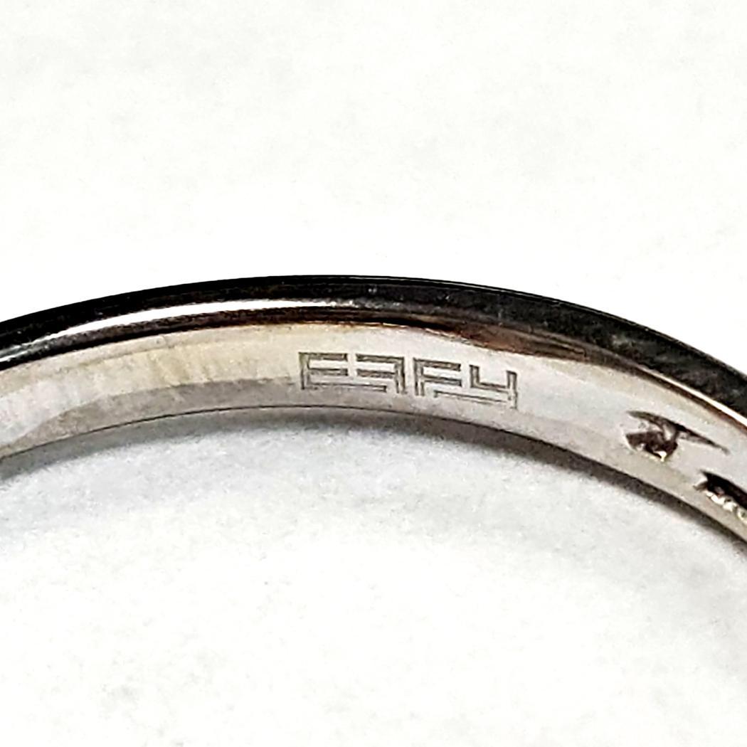 Donna Anello Effy con fascia di diamanti multicolore in oro bianco 14 carati in vendita