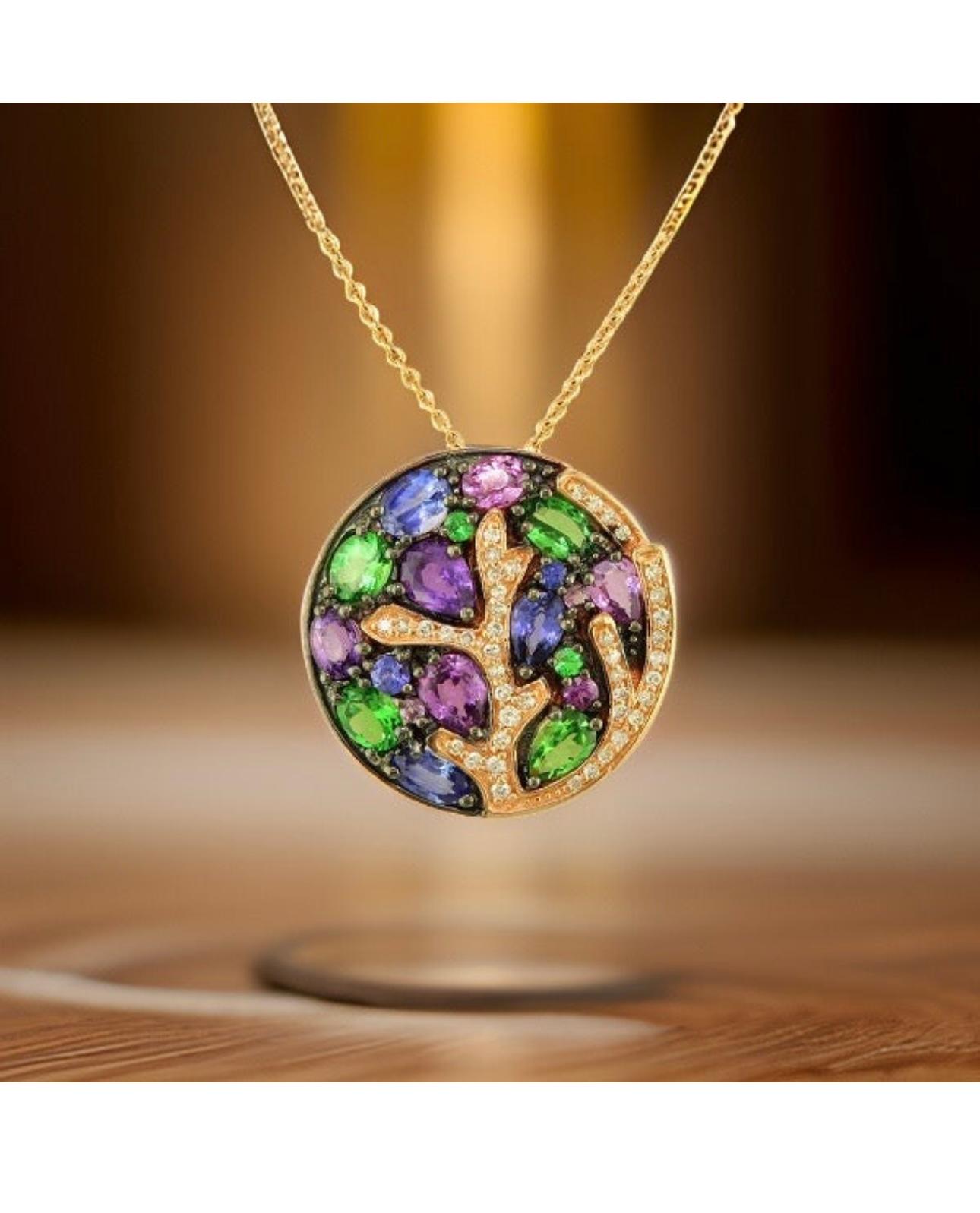 Effy Anhänger mit Kette, Oval/Rund/Birnenschliff Multicolor Edelsteine 3,87 cttw, Runder Diamant 0,18 cttw H-I SI2-I1, 14K Rose Gold

Schmuck Typ : Halskette
Schmuckstil : Anhänger mit Kette
Metall Typ : 14K Rose Gold
Marke : Effy
Seitenstein 1 :