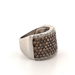 Effy Natural Brown 18K White Gold 3.50CTW Champagne & White Diamond Band Ring