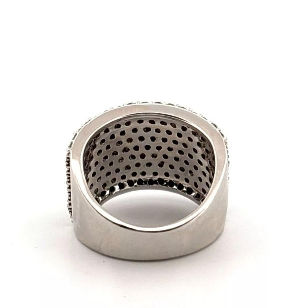 Women's Effy Natural Brown 18K White Gold 3.50CTW Champagne & White Diamond Band Ring For Sale
