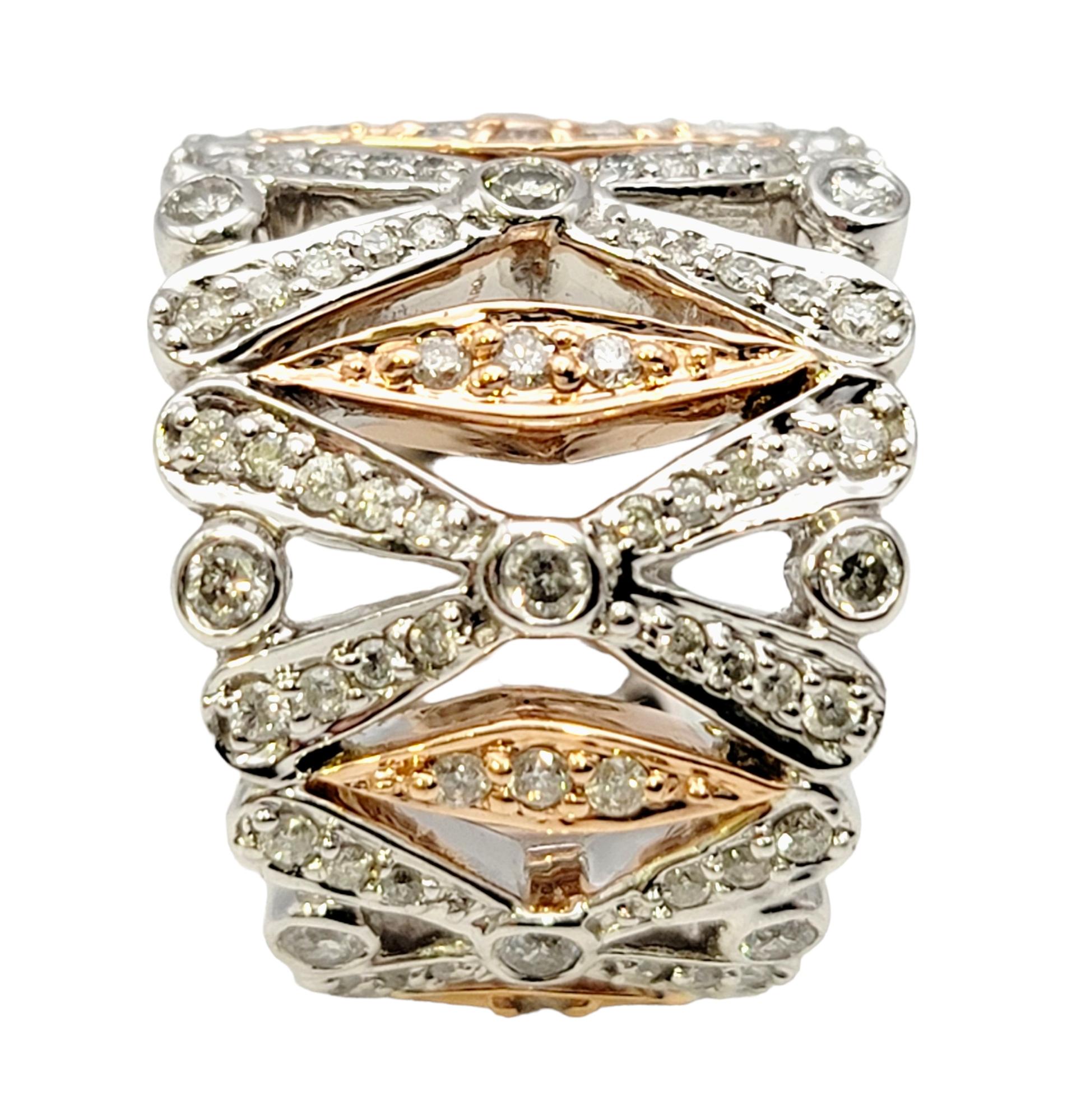 graduated diamond wrap ring