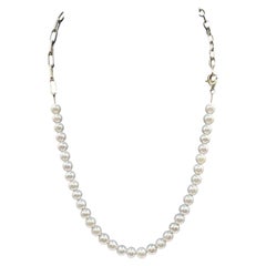 Effy Pearl Necklace 14K Yellow Gold Adjustable Designer