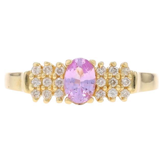 EFFY Pink Sapphire & Diamond Ring - Yellow Gold 14k Oval .78ctw