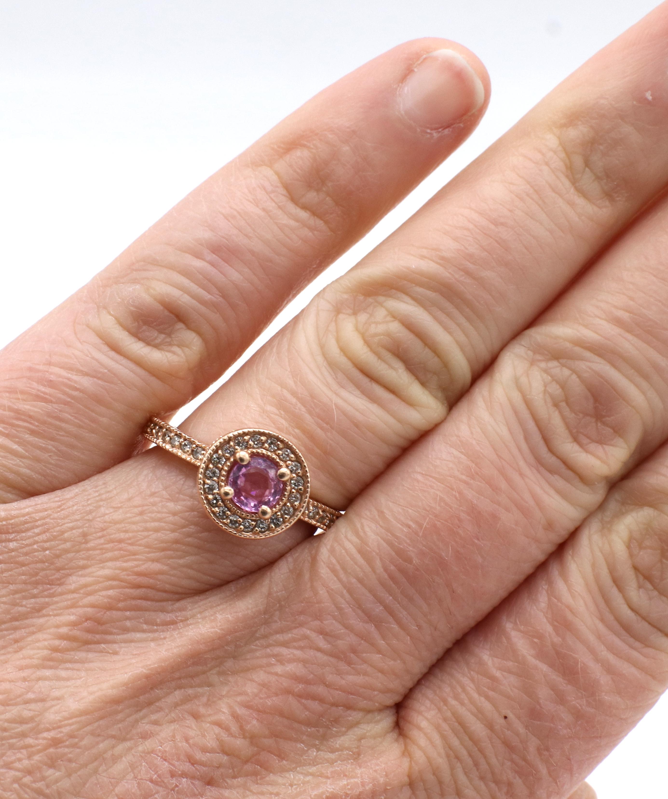 effy pink sapphire ring