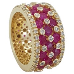 EFFY Rubies Diamond Yellow Gold Band Ring