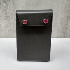 Pendientes de rubí Effy en oro rosa de 18 quilates con bisel de 1,14 quilates