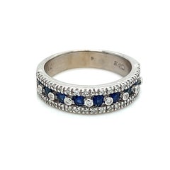 Effy Sapphire and Diamond Band Ring in 14K Gold