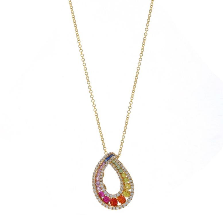 Prix de détail : 3 999,99

Marque : EFFY

Contenu du métal : Or jaune 14k

Informations sur les pierres

Saphirs naturels
Traitement : Chaleur et diffusion
Carat(s) : .84ctw
Coupe : Ronde
Couleur : Multi

Diamants naturels
Carat(s) : .39ctw
Coupe :