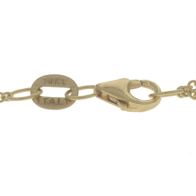 Effy Sapphire & Diamond Pendant Necklace Yellow Gold 14k 1.23ctw Rainbow Adjust en vente 1