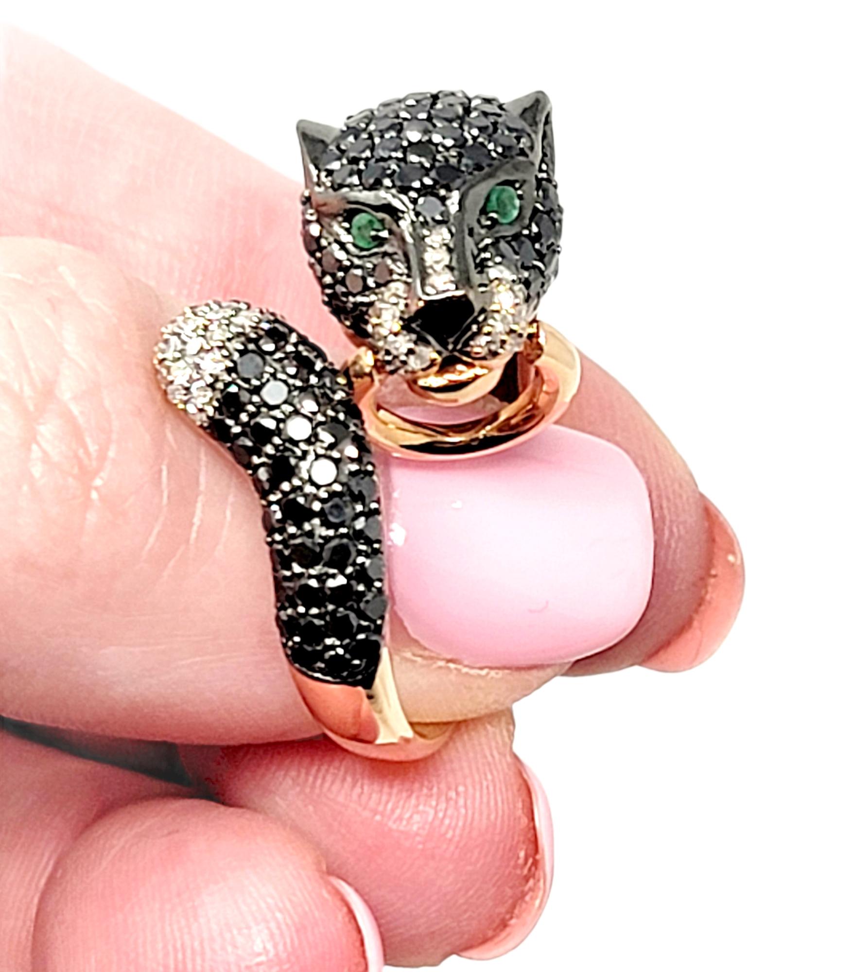 effy black diamond panther ring