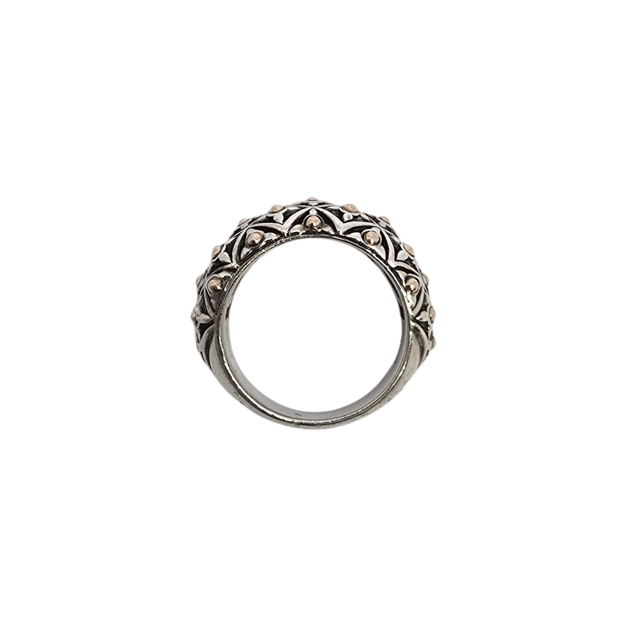 Effy Sterling Silver 14K Yellow Gold Dome Band Ring Size 7 #19771 For Sale 1