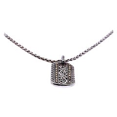 Effy Collier avec étiquette de chien en argent sterling et or jaune 18 carats