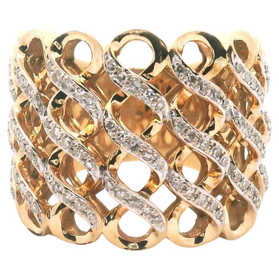 EFFY Wide Basket Weave Diamond Band