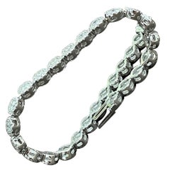 Effy's 5.5 Carat Basel Set Diamond Line Tennis Bracelet in 14 Karat White Gold