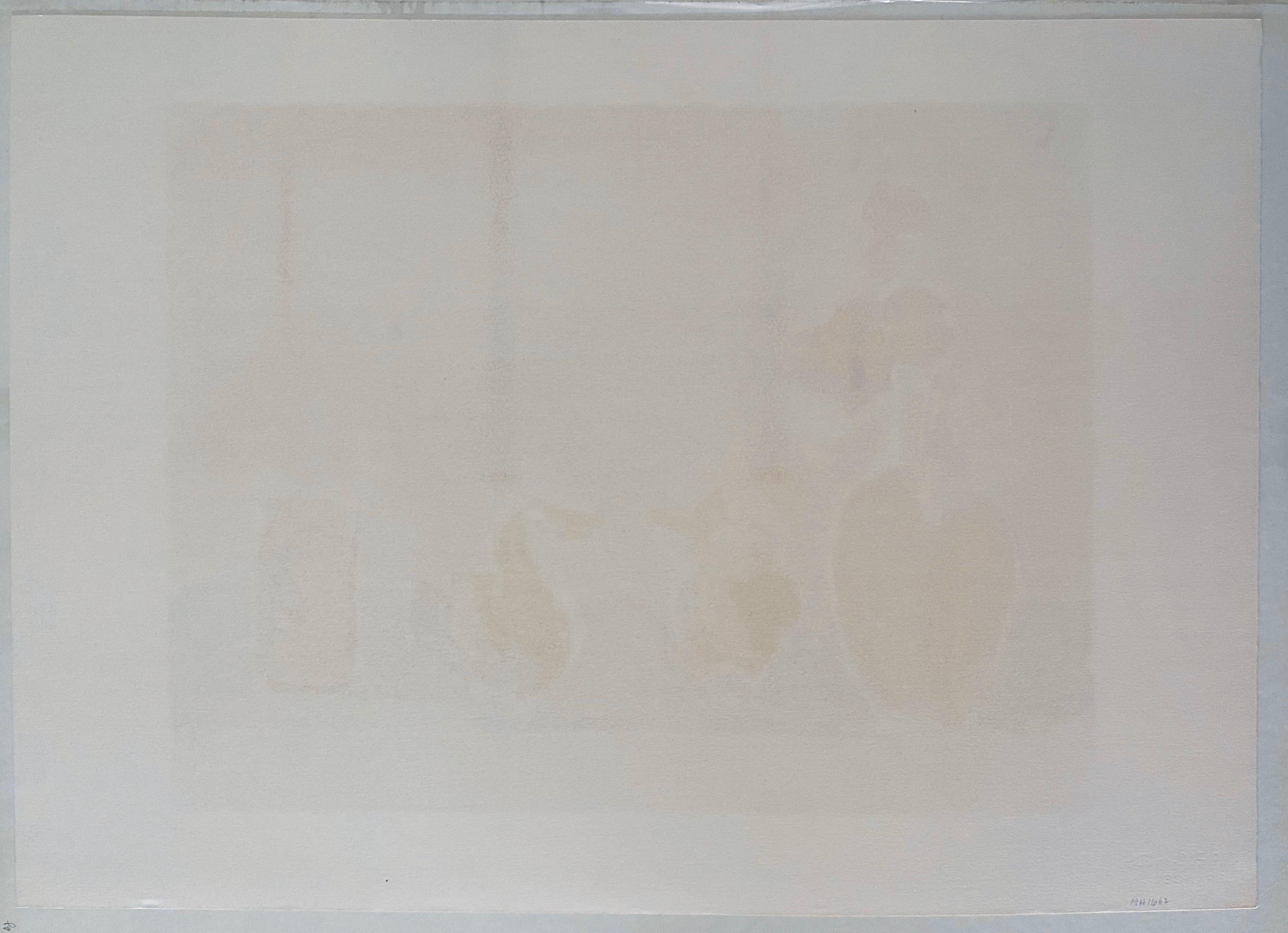 Cinese israeliano Modernista Natura morta Litografia Fiori astratti in vaso in vendita 3