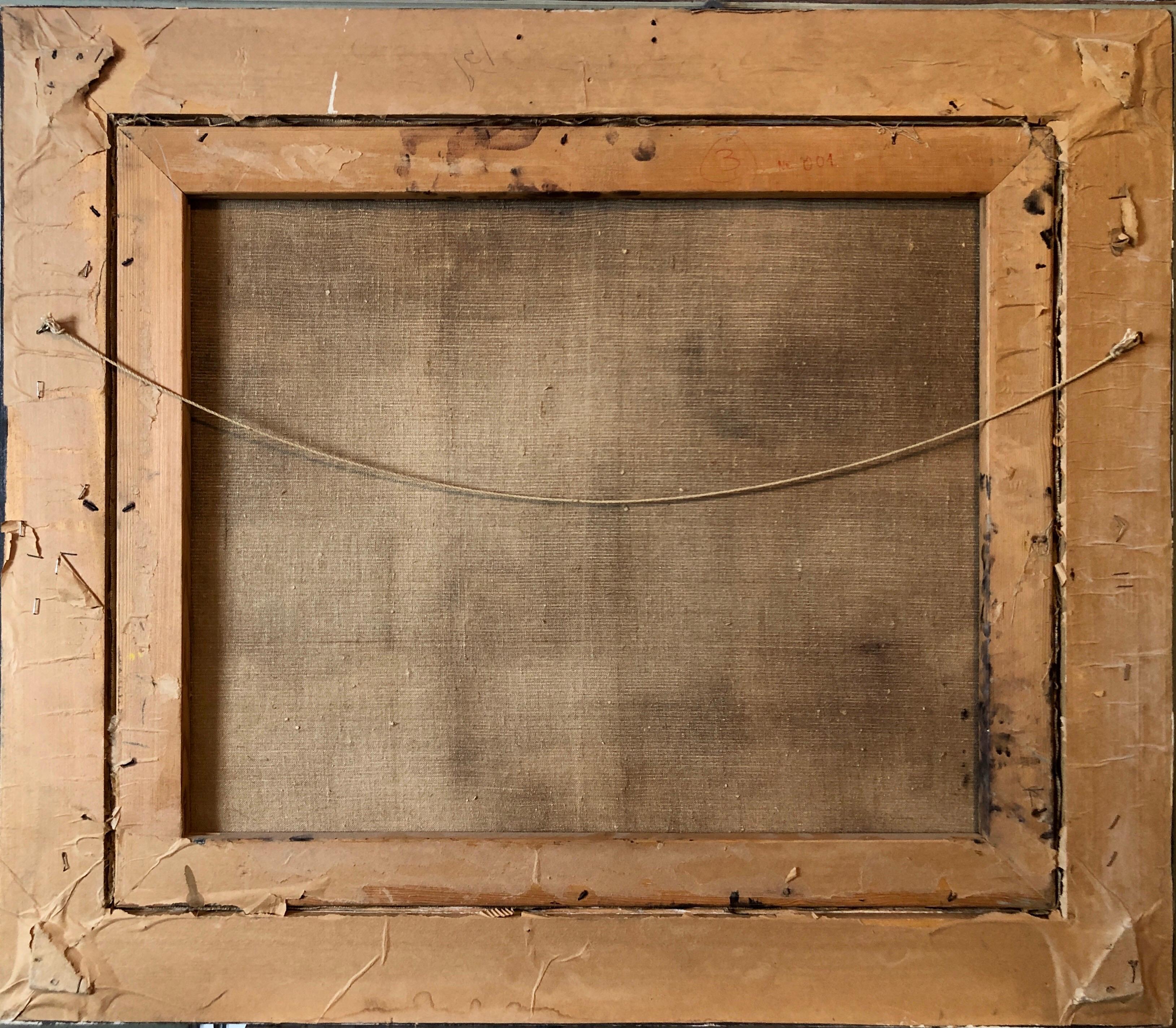 Modernista israelí Expresionista Abstracto Jerusalén Kotel Pintura al óleo Judaica en venta 4