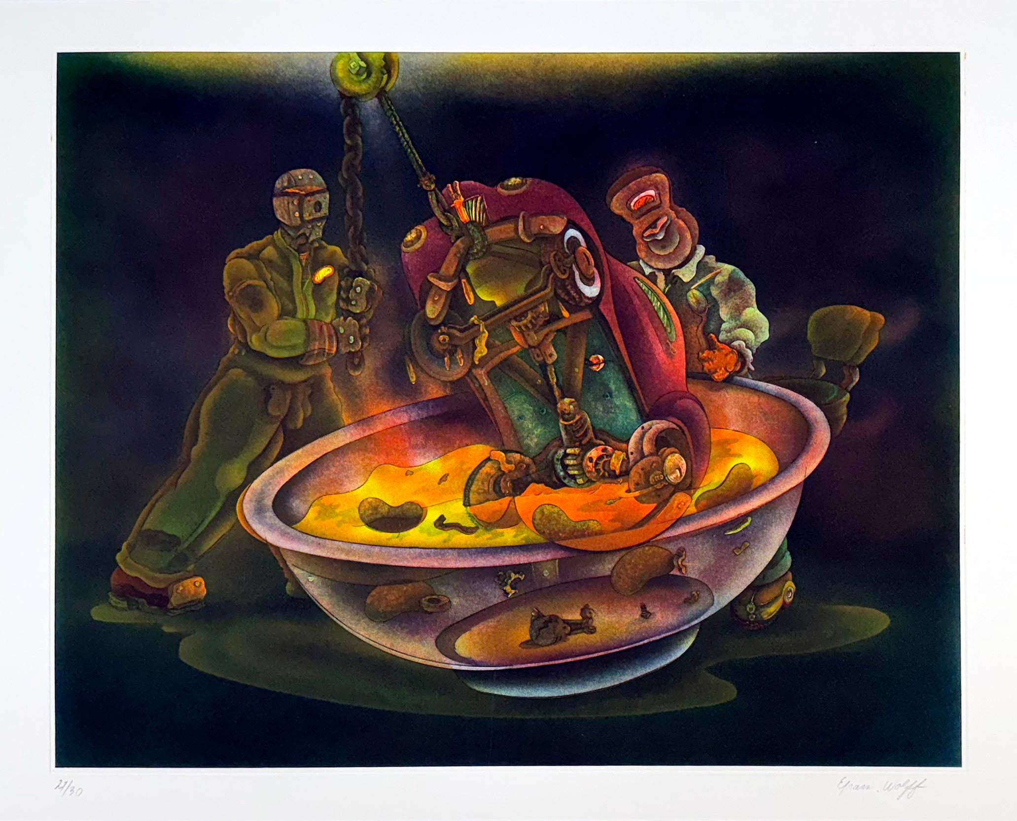 Bean Soup - Contemporary Print by Efram Wolff