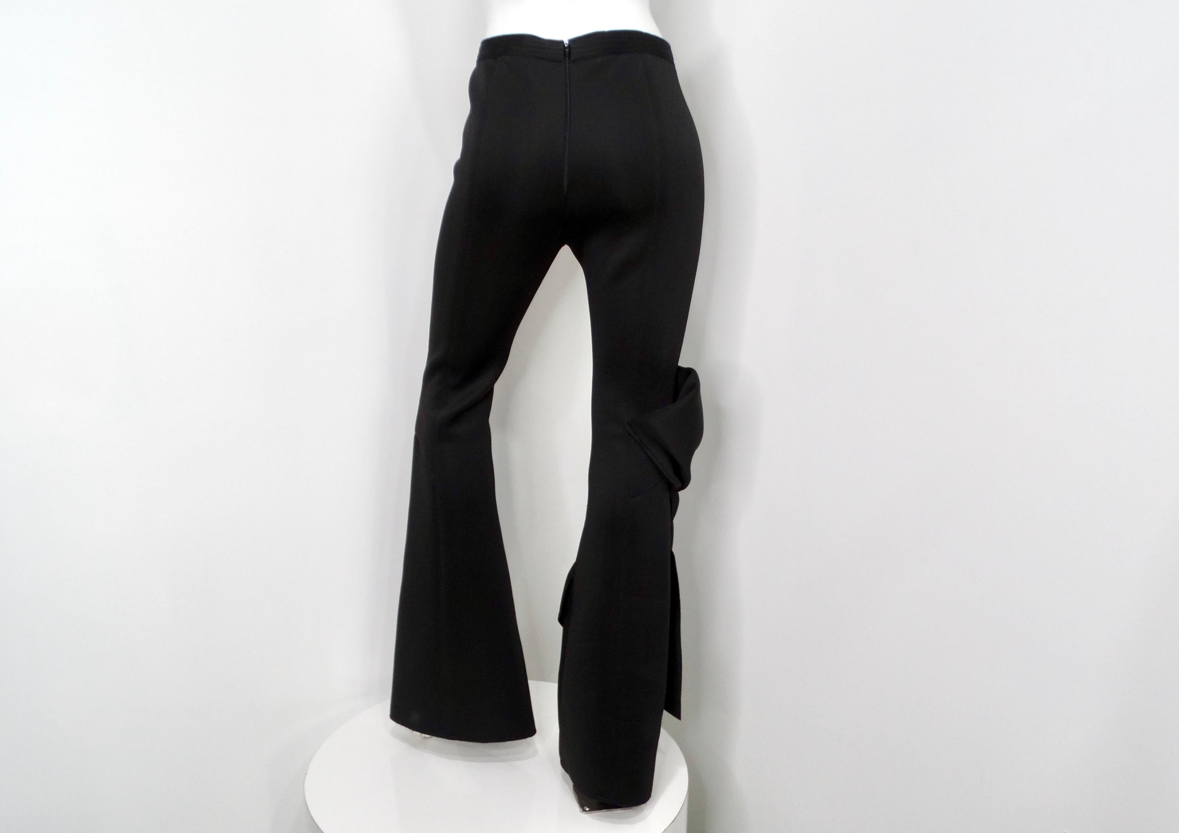 Efrat Kalig Couture Bow Detail Flare Dress Pants For Sale 1