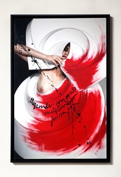 Color Origami Spiral I and II, Diptyc Intervened photographs mounted on aluminum