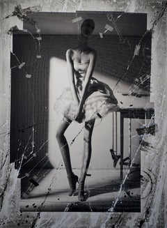 Seated Ballet and Standing Ballet, Diptych. Mixed Media mounted on aluminum