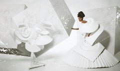 Black Girl in Origami avec coq II. Encadré