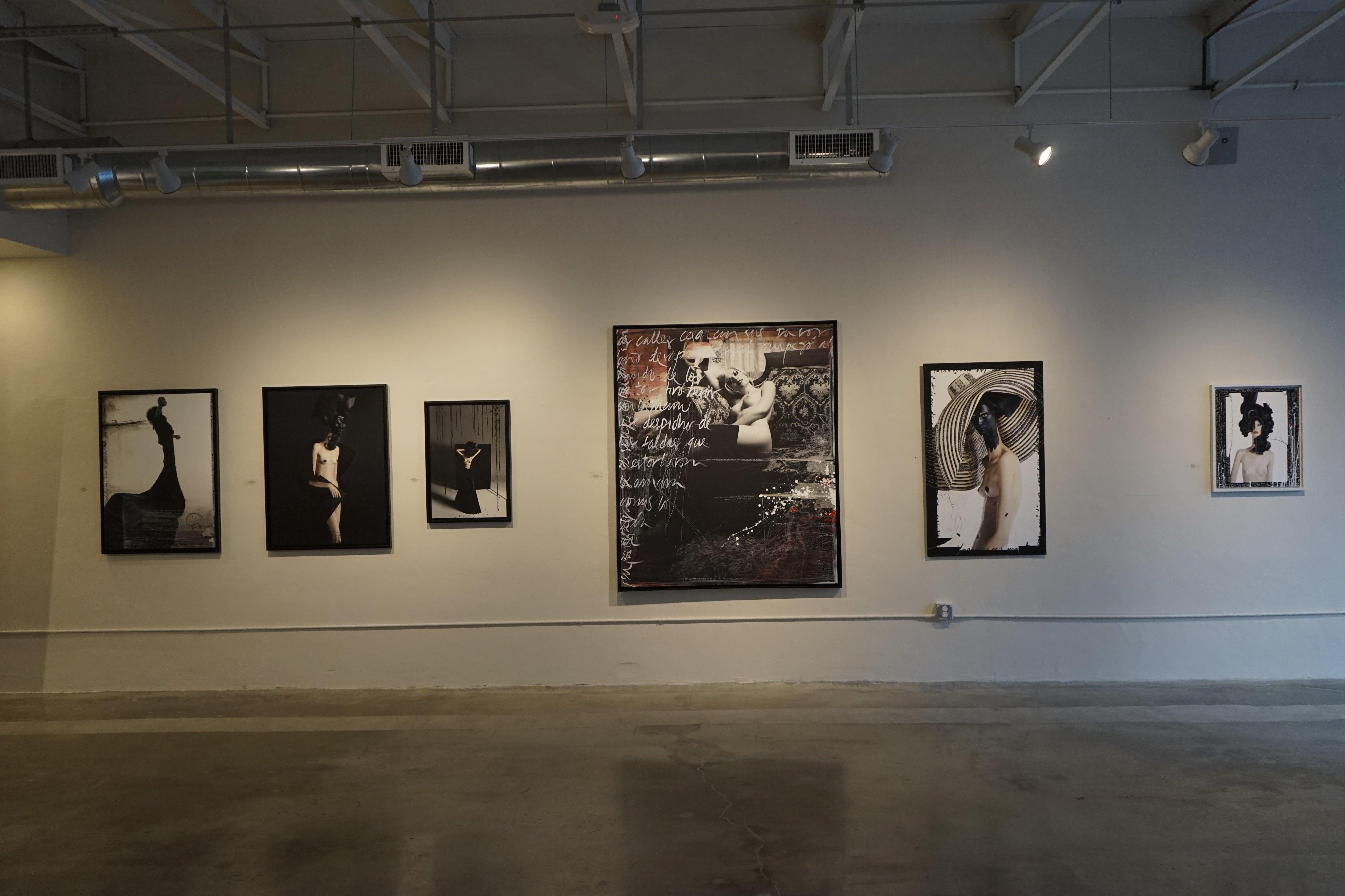 Black Rosa, einzigartiges Kunstwerk auf Leinwand, von der Künstlerin interveniert (Sonstige Kunststile), Photograph, von Efren Isaza
