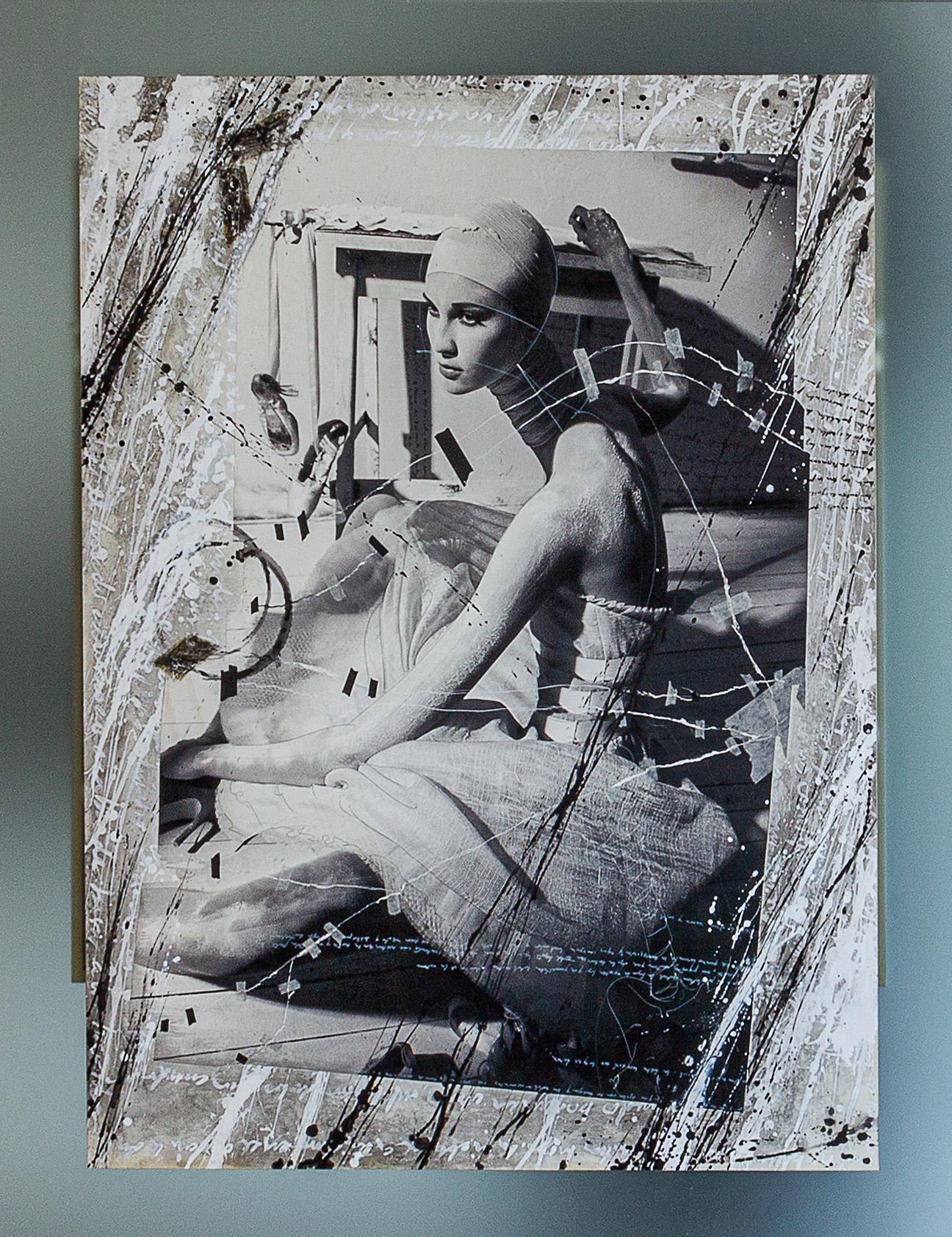 Ballet sentado. Fotografía intervenida única en su género montada sobre aluminio