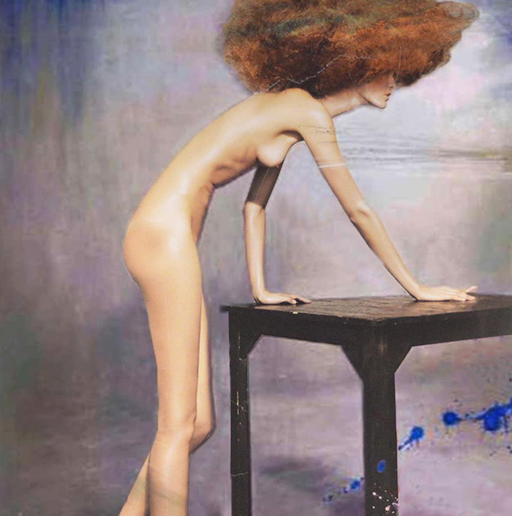 Singolo gemello reclinato, con cornice - Art Altro stile artistico di Efren Isaza