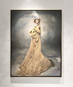 With Yves I, Intervened Photograph on Canvas, Signed, 70 x 52 Inches