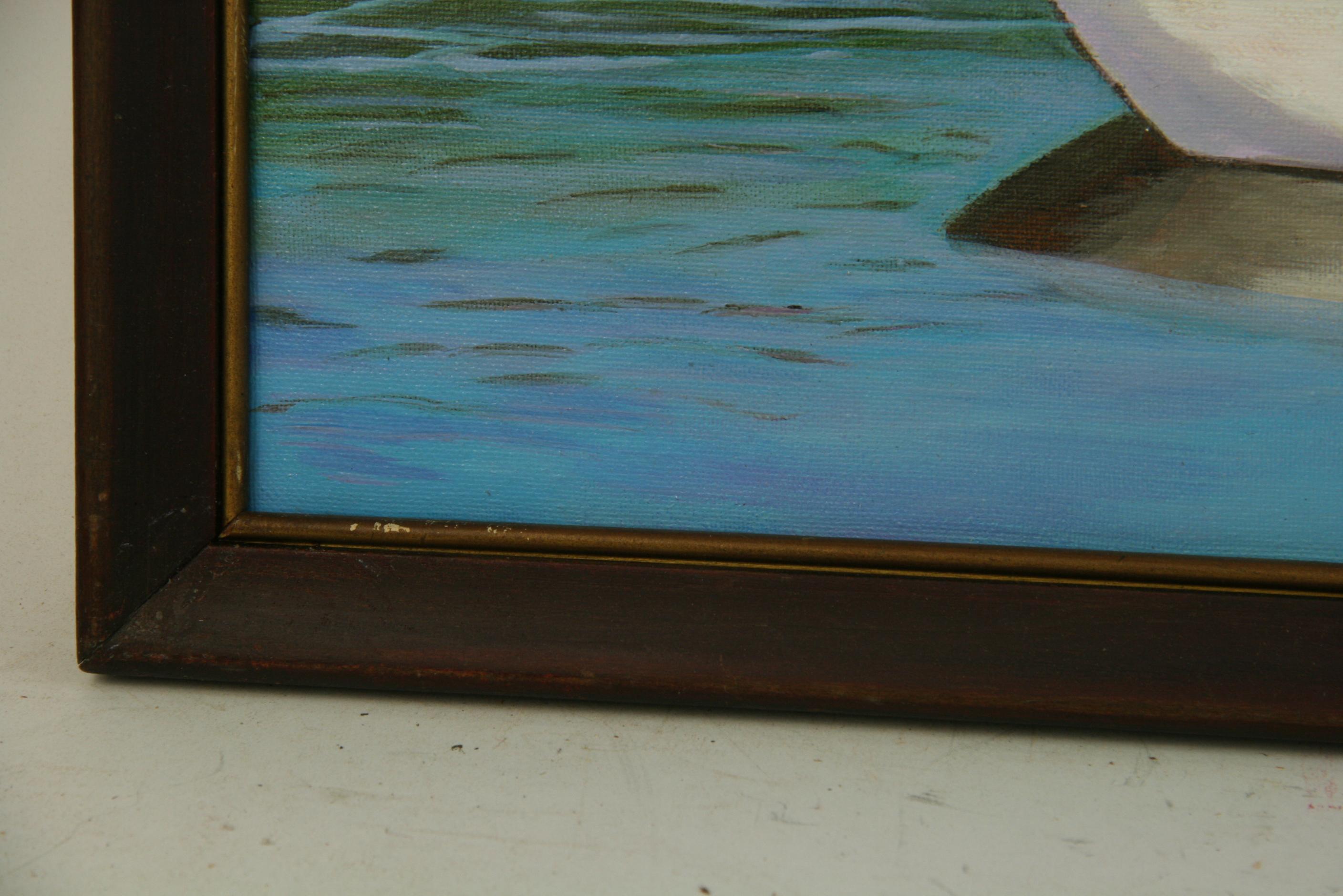 Italian  Coastal Landscape with  Slip For Sale 2