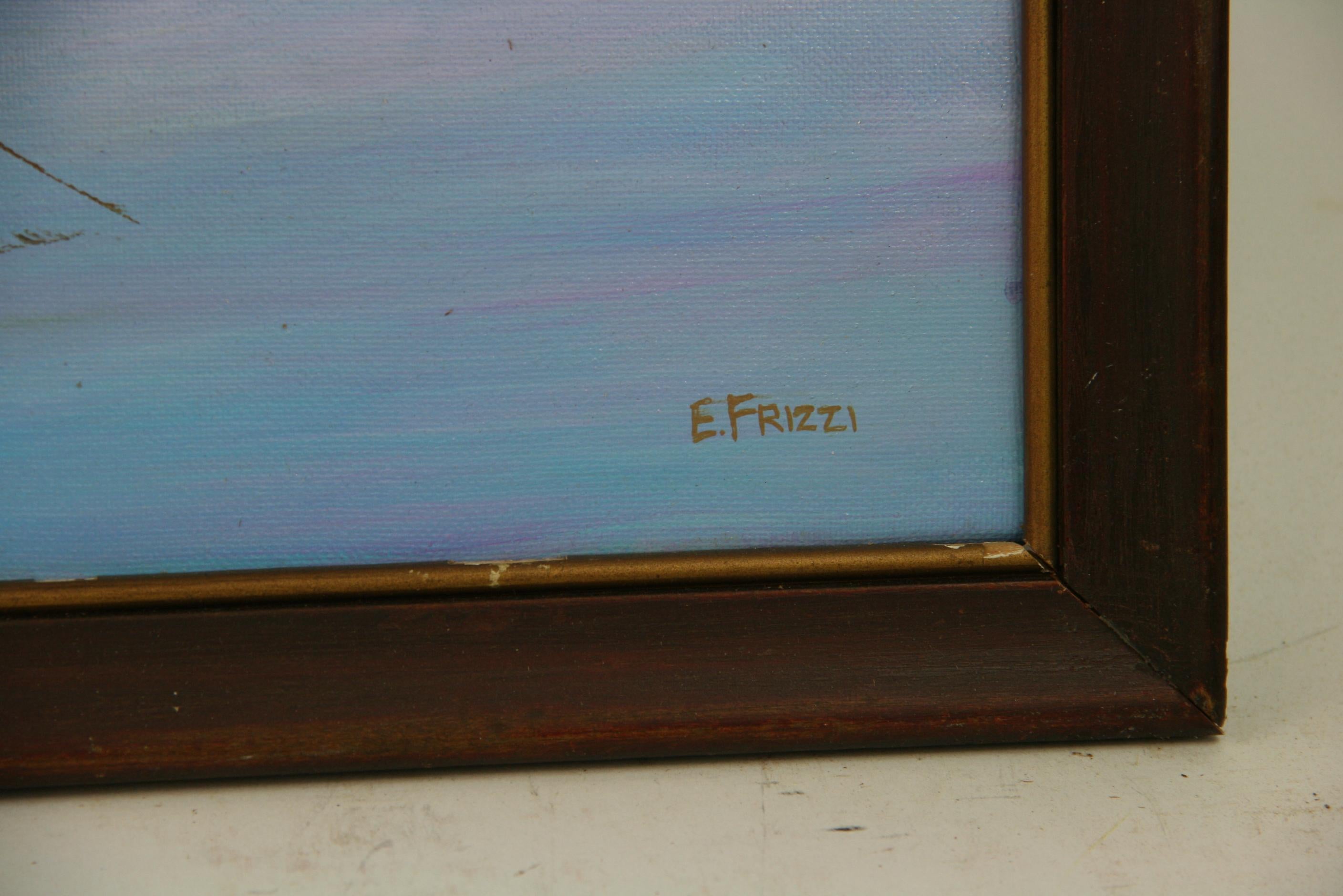 Italian  Coastal Landscape with  Slip For Sale 3