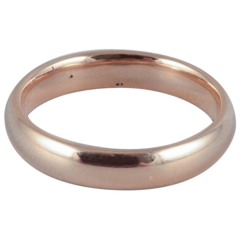 Orfèvre scandinave, bague d'alliance en or 14 carats, années 1970 en vente