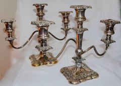 E.G. Webster & Sons International Silver Co. Art Deco Pair of Candelabra