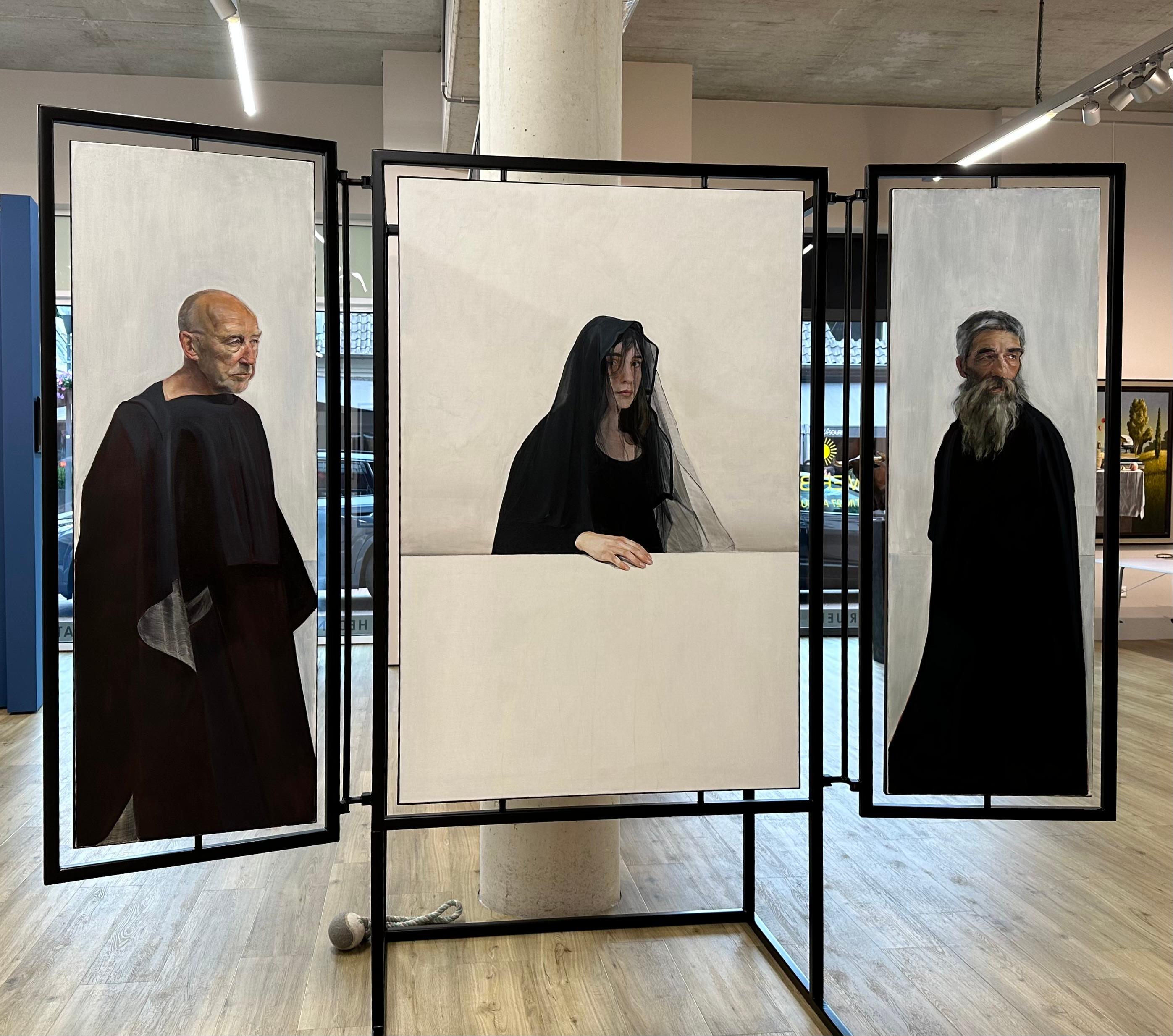 Stabat Mater - peinture narrative contemporaine en triptyque du 21e siècle