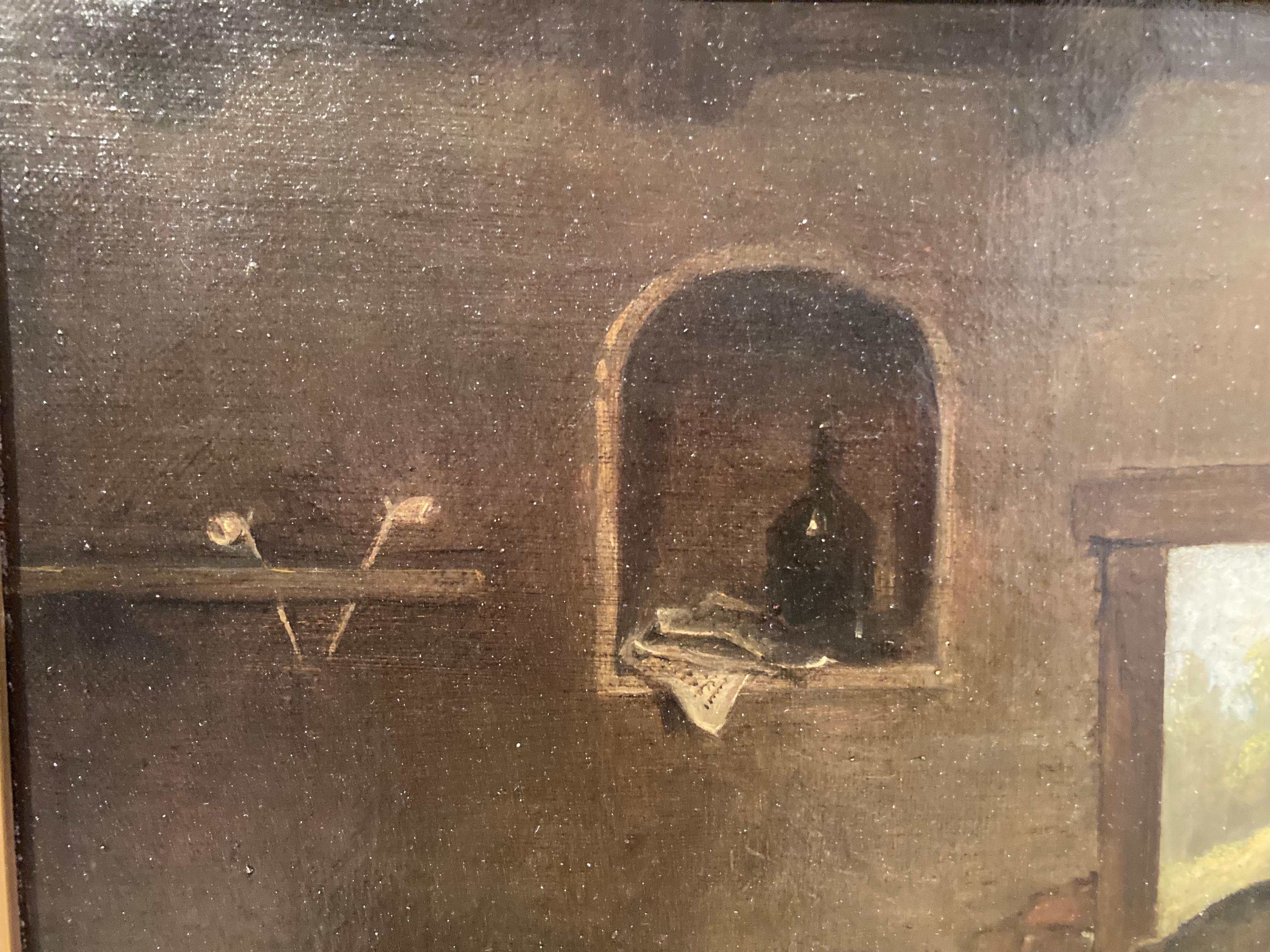 Dopo Heemskerck, Due anziani che sorseggiano in una locanda, Scena di bevuta, Vecchio Maestro in vendita 2